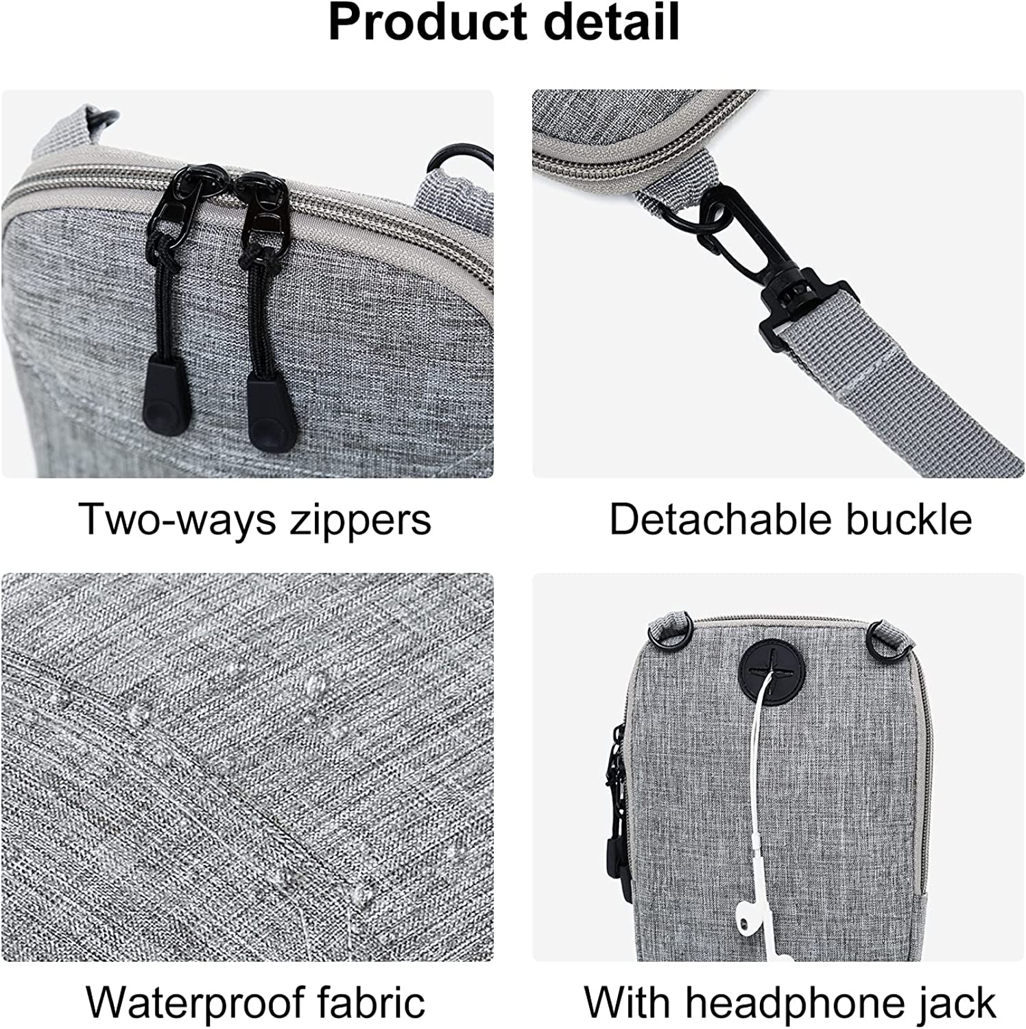Small Crossbody Bag for Men， Mini Messenger Bag Shoulder Bag for Phone Passport - Image 6